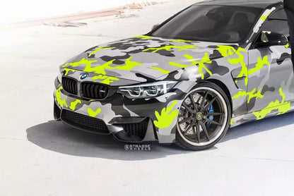 Black Yellow Grey Camouflage Vinyl Sticker Car Film Wrap With Air Bubble Adhesive ORINO WRAPS