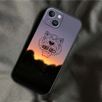 Funda/Case For Apple iPhone 15 11 14 13 Pro Max Plus 12 Mini SE XS XR Silicone  Cover Soft Tiger Ken Logo