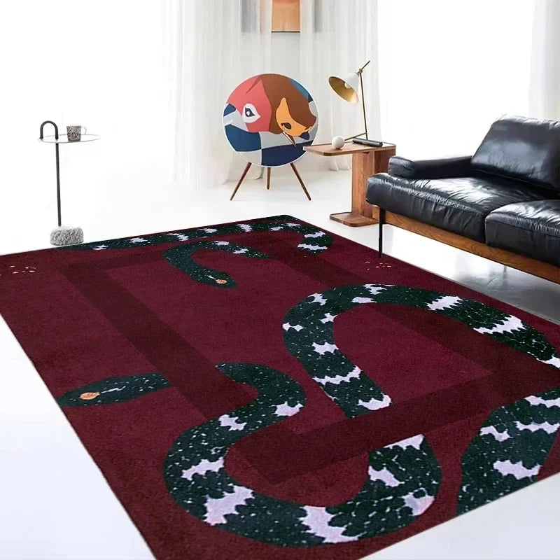 Alfombra Living Room Carpet Serpent Logo