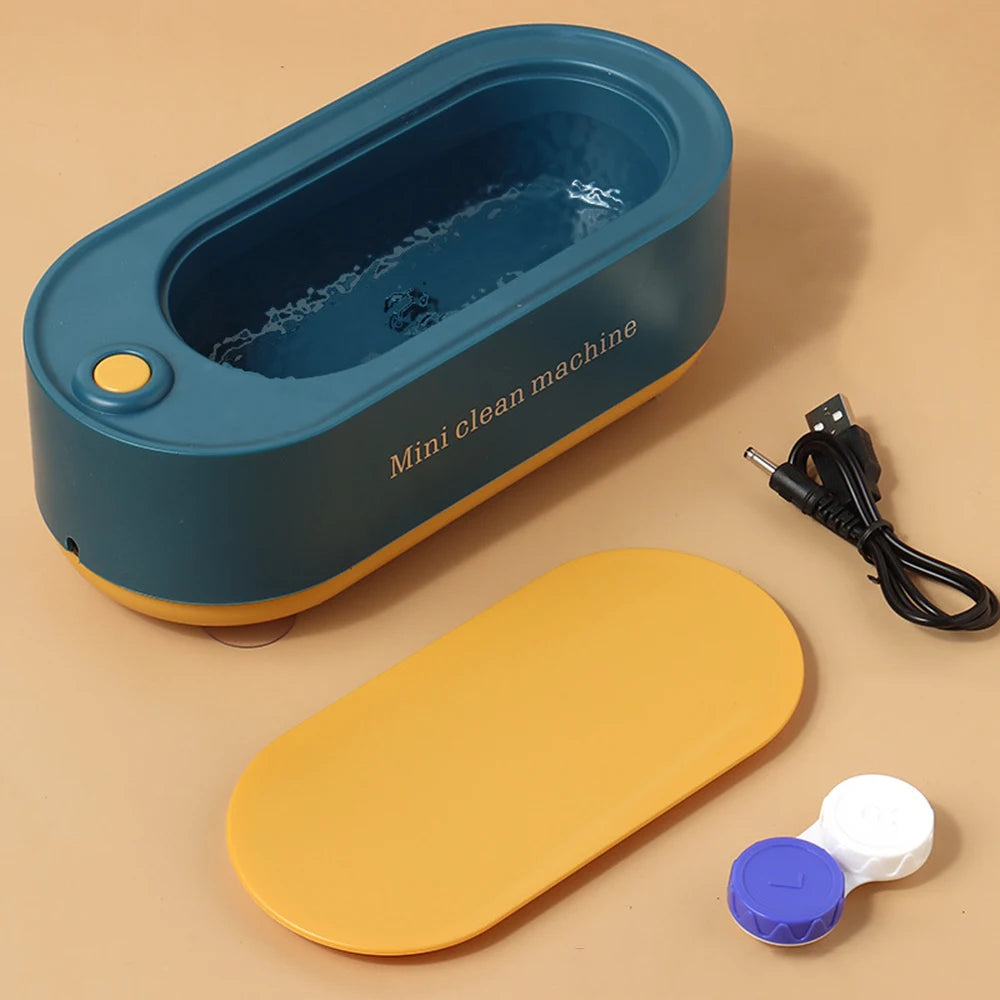 45000Hz Acoustic High-frequency Vibration Cleaner Machine Portable Ultrasonic Glasses Cleaning Device for Jewelry Glasses Watch